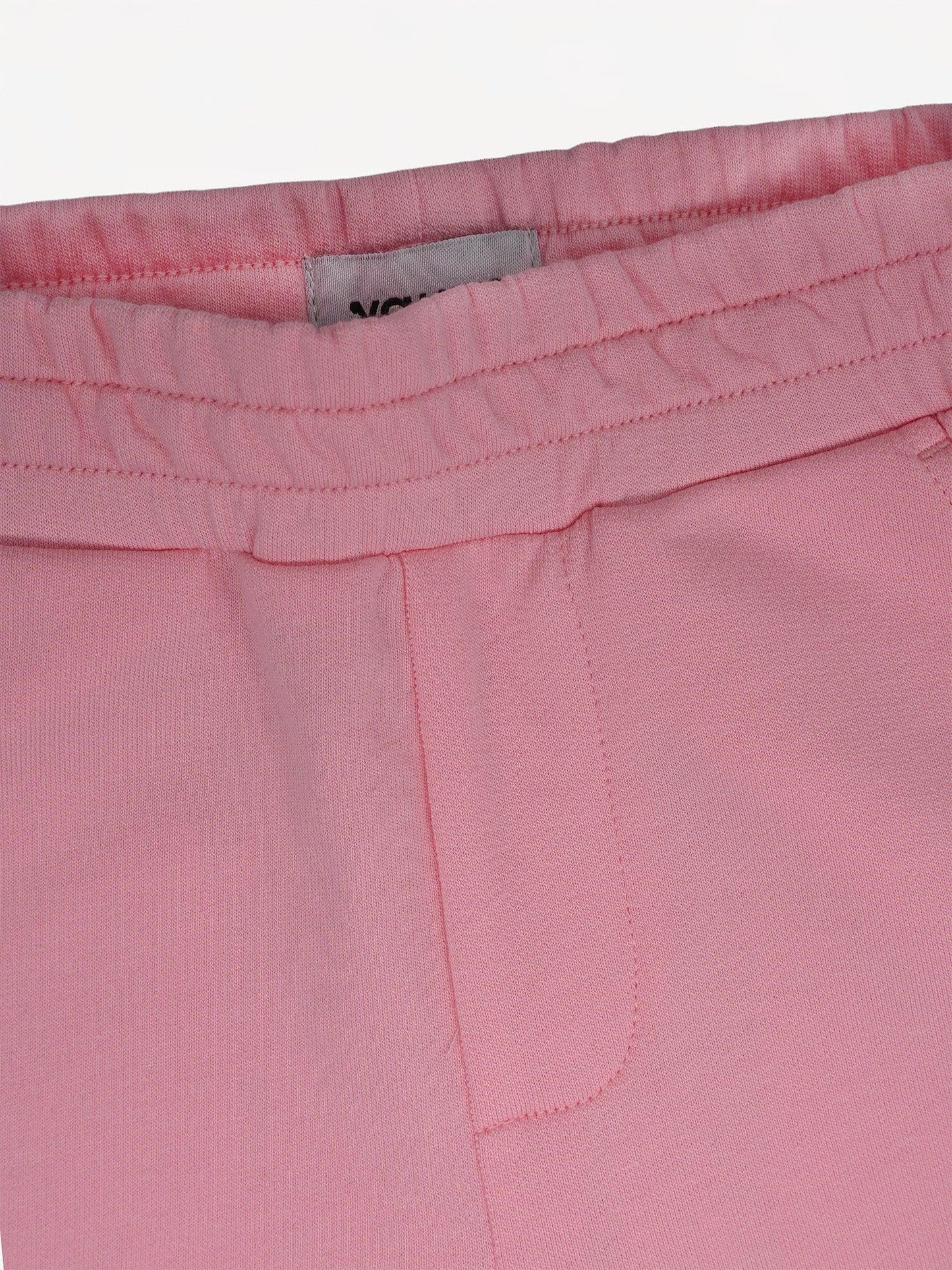 Girls Blush Pink Embroidery Sweatpants