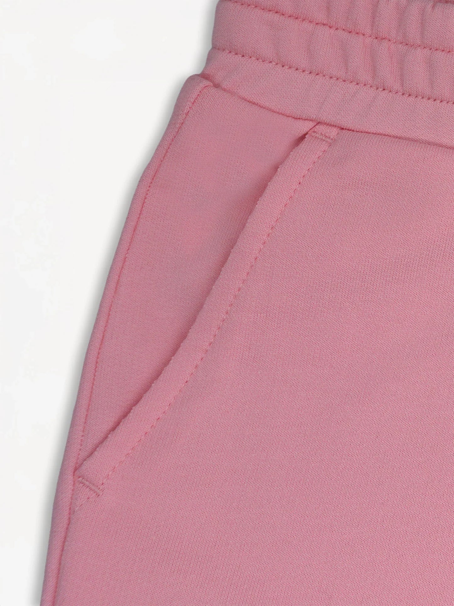Girls Blush Pink Embroidery Sweatpants