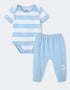 Baby Short Sleeve Stripes Bodysuit And Leggings Set