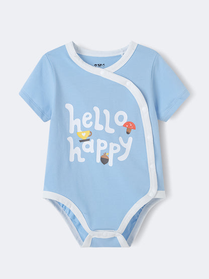 Baby short sleeve stripes bodysuit and leggings set