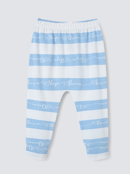 Baby short sleeve stripes bodysuit and leggings set