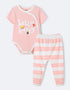 Baby Short Sleeve Stripes Bodysuit And Leggings Set