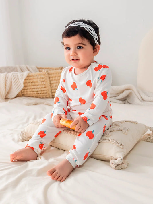 Baby Bamboo All‑Over Fruit Print Long Sleeve Set