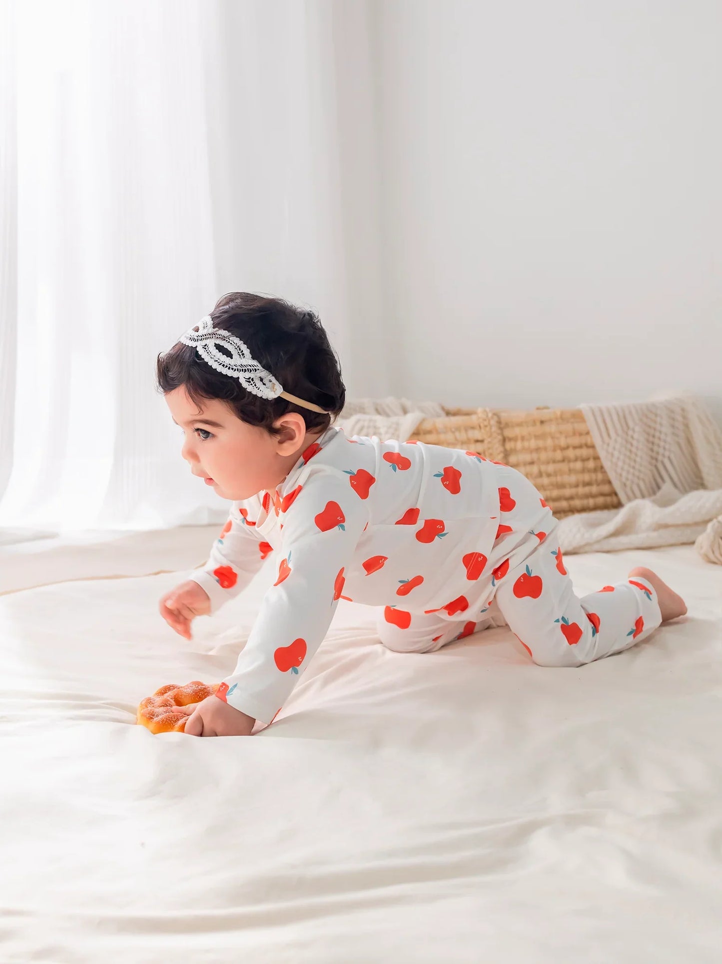Baby Bamboo All‑Over Fruit Print Long Sleeve Set