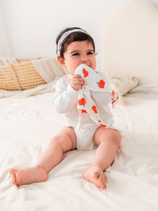 Baby Allover Print Long-Sleeved Bodysuit 3 Pieces Set