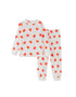 Kids Bamboo Apple Print Long Sleeve Pajama Set