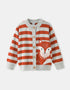 Kids' Striped Fox Knit Cardigan