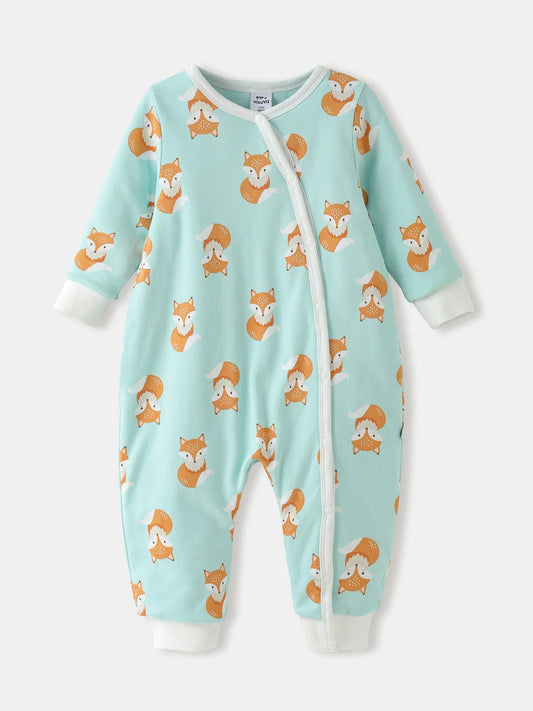 Baby’s Printed Zip‑Up Romper