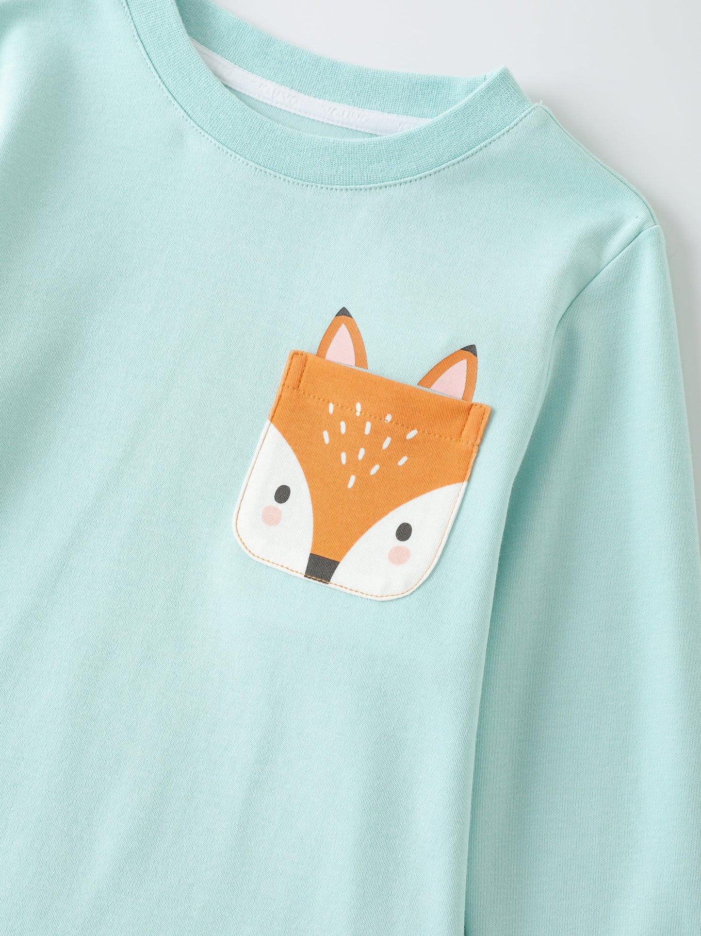Kids' Fox Pocket Long‑Sleeve T‑Shirt