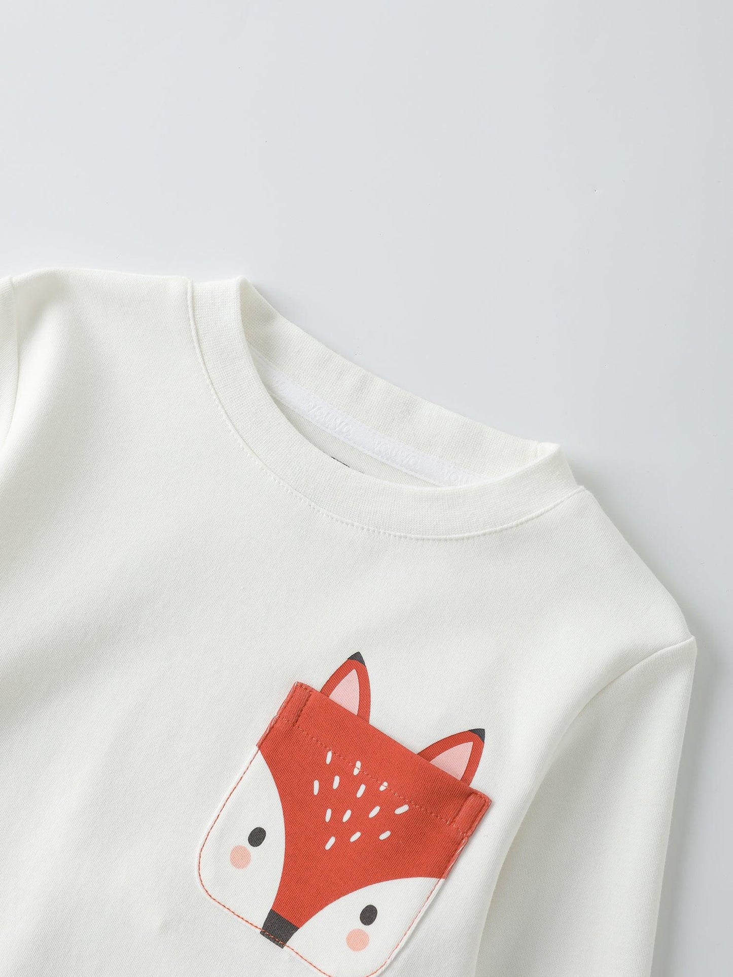 Kids' Fox Pocket Long‑Sleeve T‑Shirt
