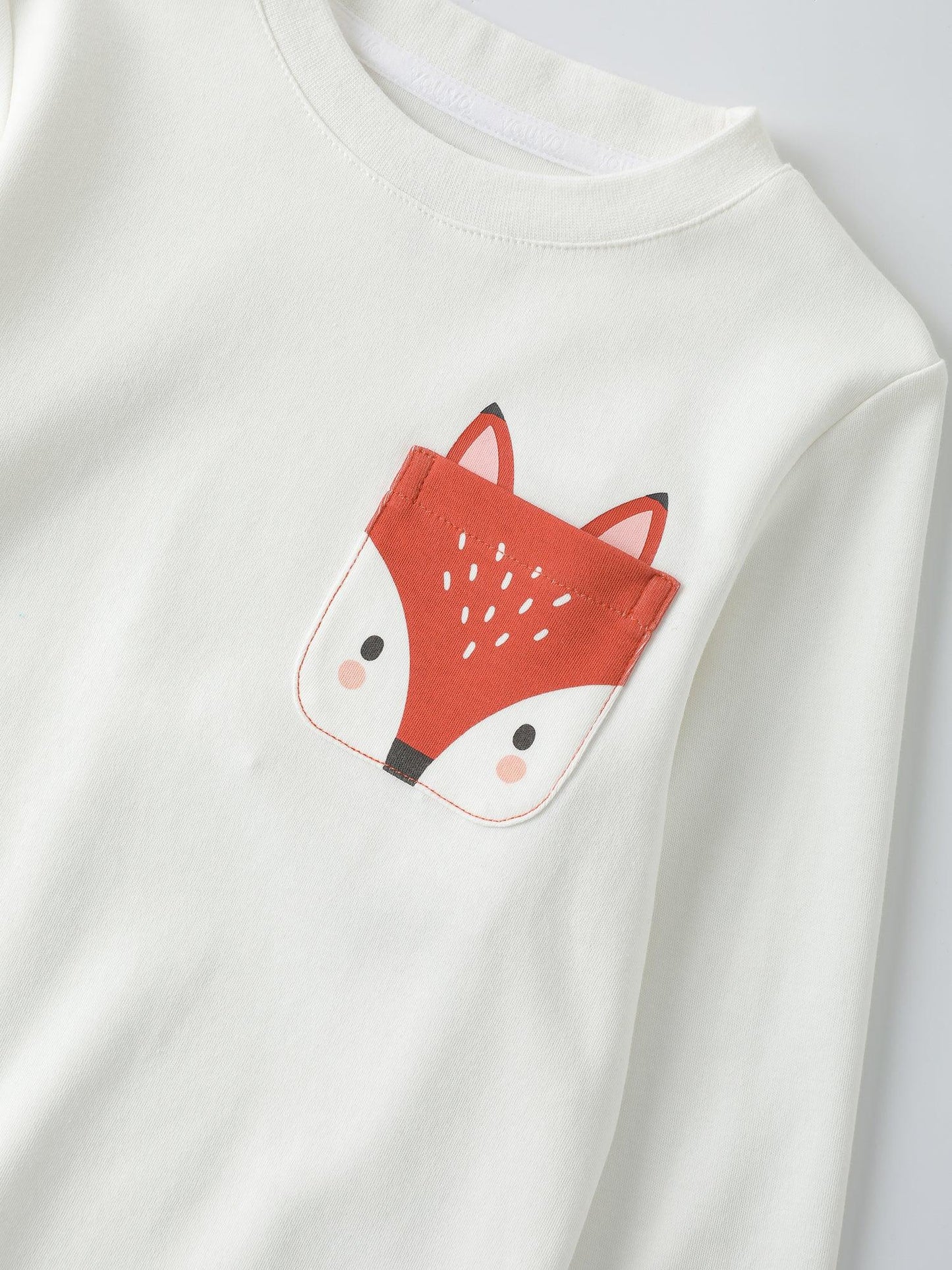 Kids' Fox Pocket Long‑Sleeve T‑Shirt