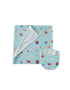 Babies Pattern Blanket & Bib Set