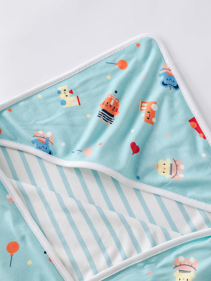 Babies Pattern Blanket & Bib Set