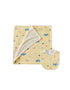 Babies Pattern Blanket & Bib Set