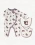 Baby's Romper And Bib Set