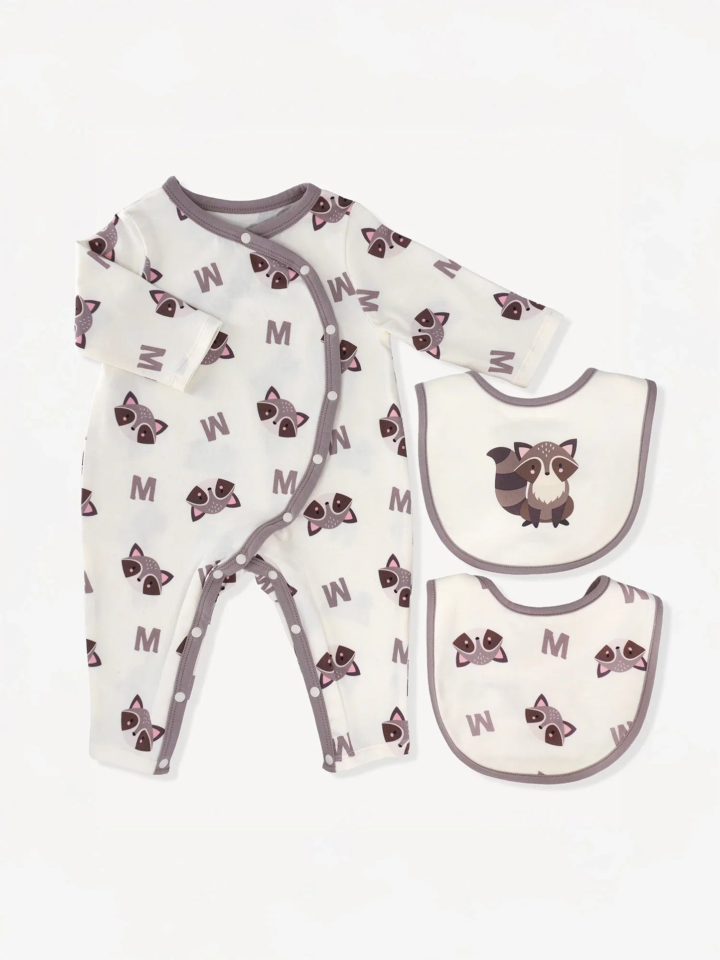 Baby's Romper And Bib Set