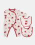 Baby's Romper And Bib Set