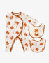 Baby's Romper And Bib Set