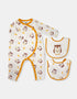 Baby's Romper And Bib Set
