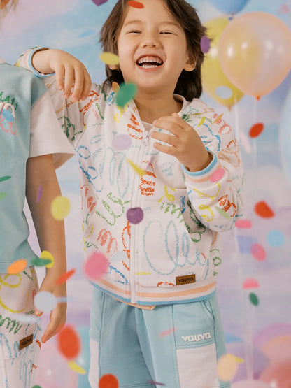 Kids Allover Zipped Hoodie