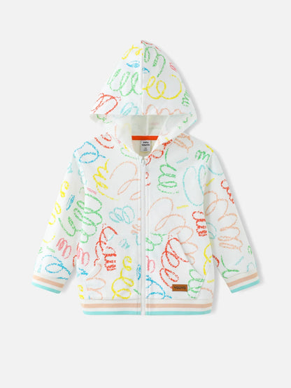 Kids Allover Zipped Hoodie