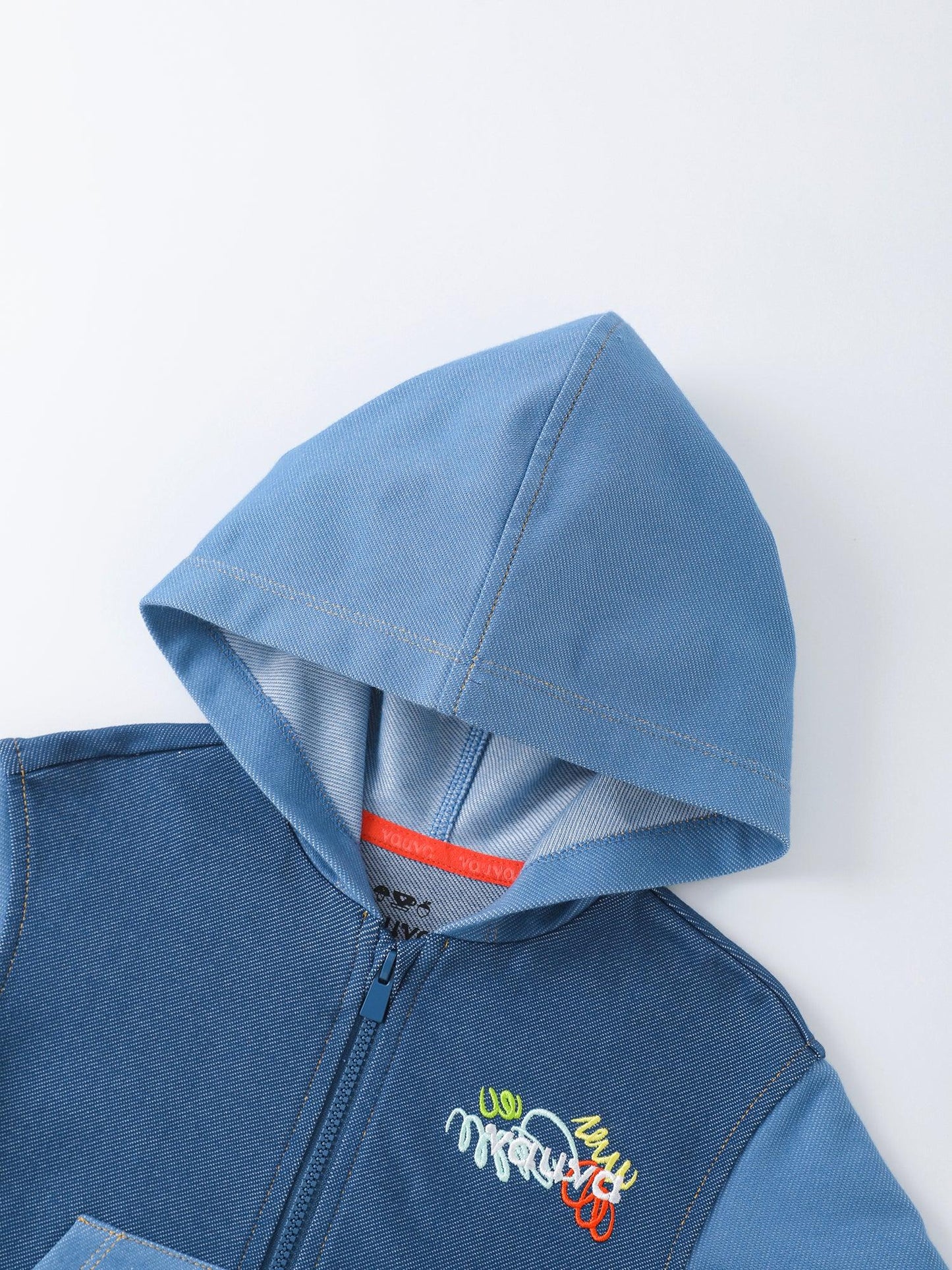 Baby's Jersey Denim Zipped Hoodie