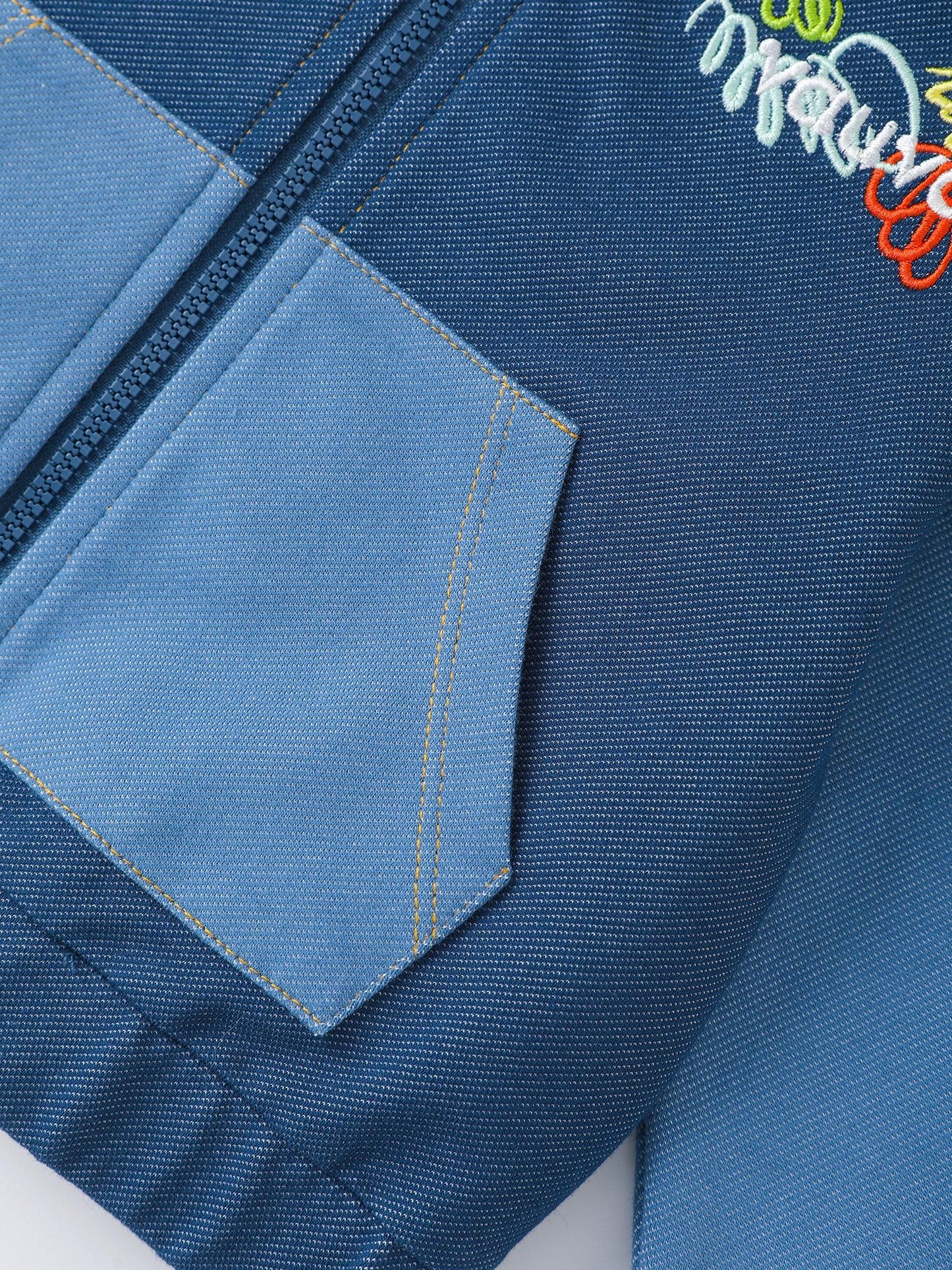 Baby's Jersey Denim Zipped Hoodie