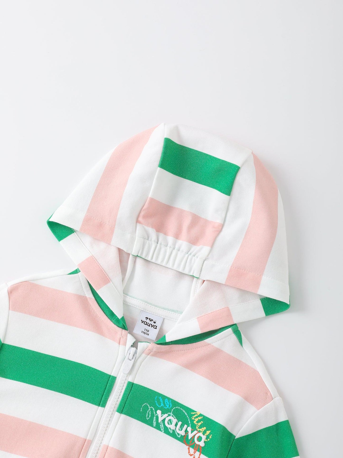 Kids Stripy Hooded Lightweight Jacket