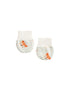 Baby Fox Blue Stripe Cotton Mittens