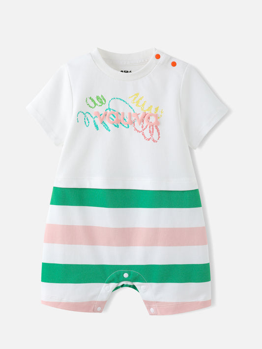 Baby's Graphic Layered Romper