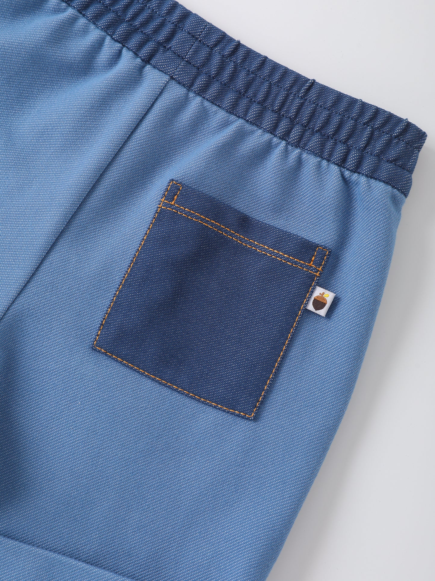 Kids Two-Tone Jersey Denim Rolled Hem Shorts