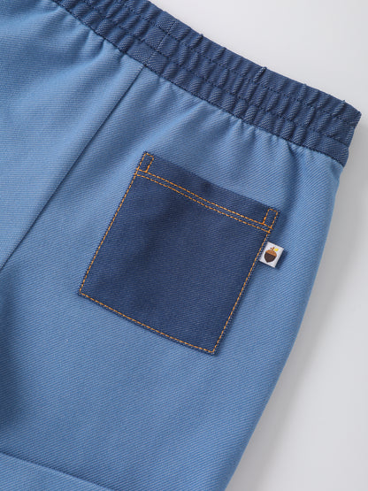 Kids Two-Tone Jersey Denim Rolled Hem Shorts