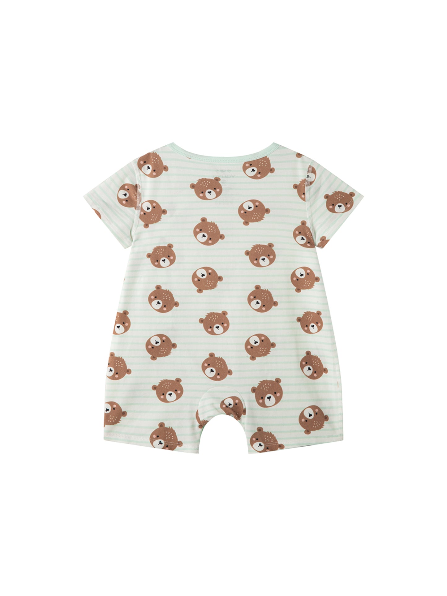 Baby Animal All‑Over Print Cotton Short Romper 7‑Piece Set