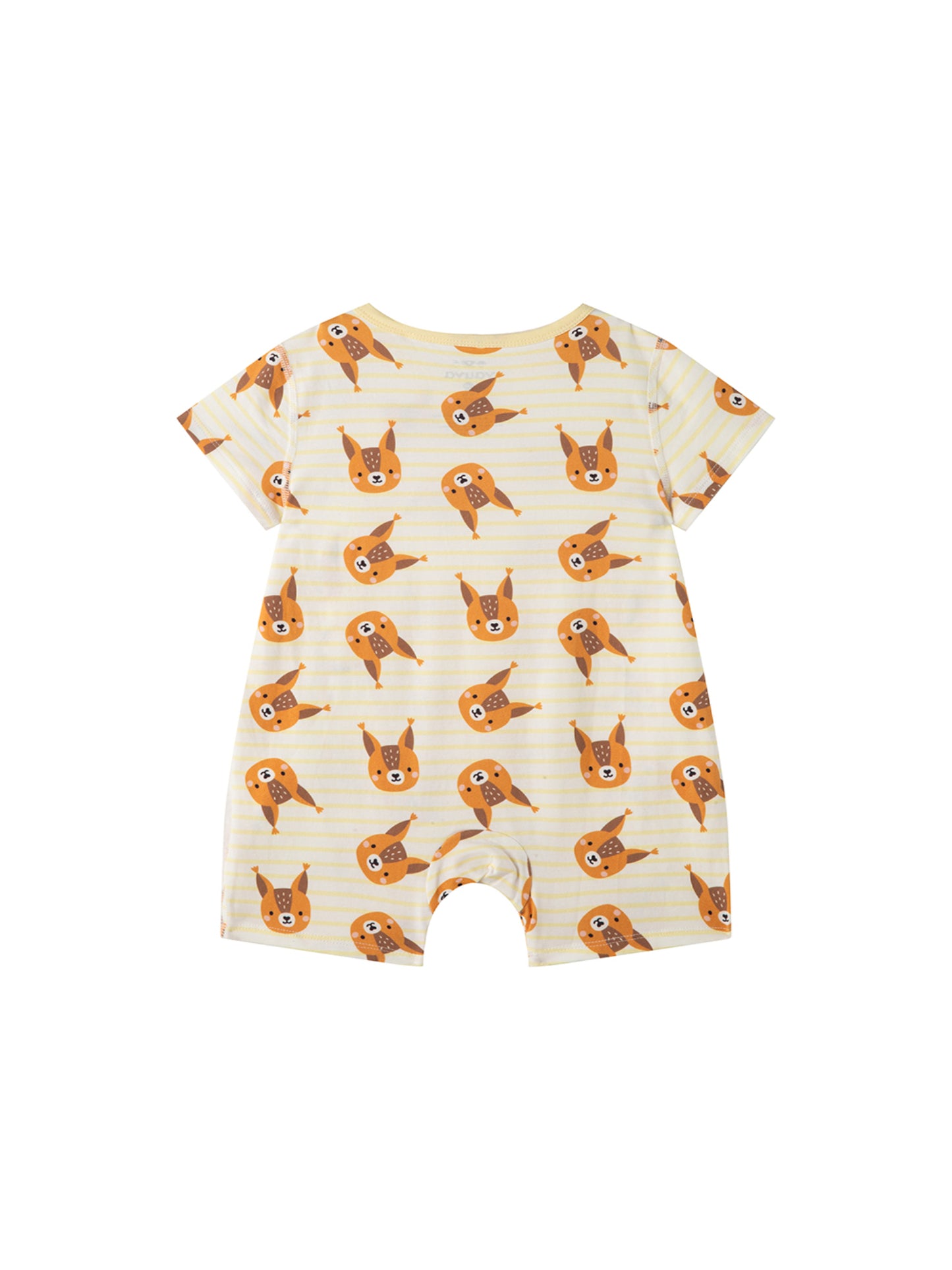 Baby Animal All‑Over Print Cotton Short Romper 7‑Piece Set