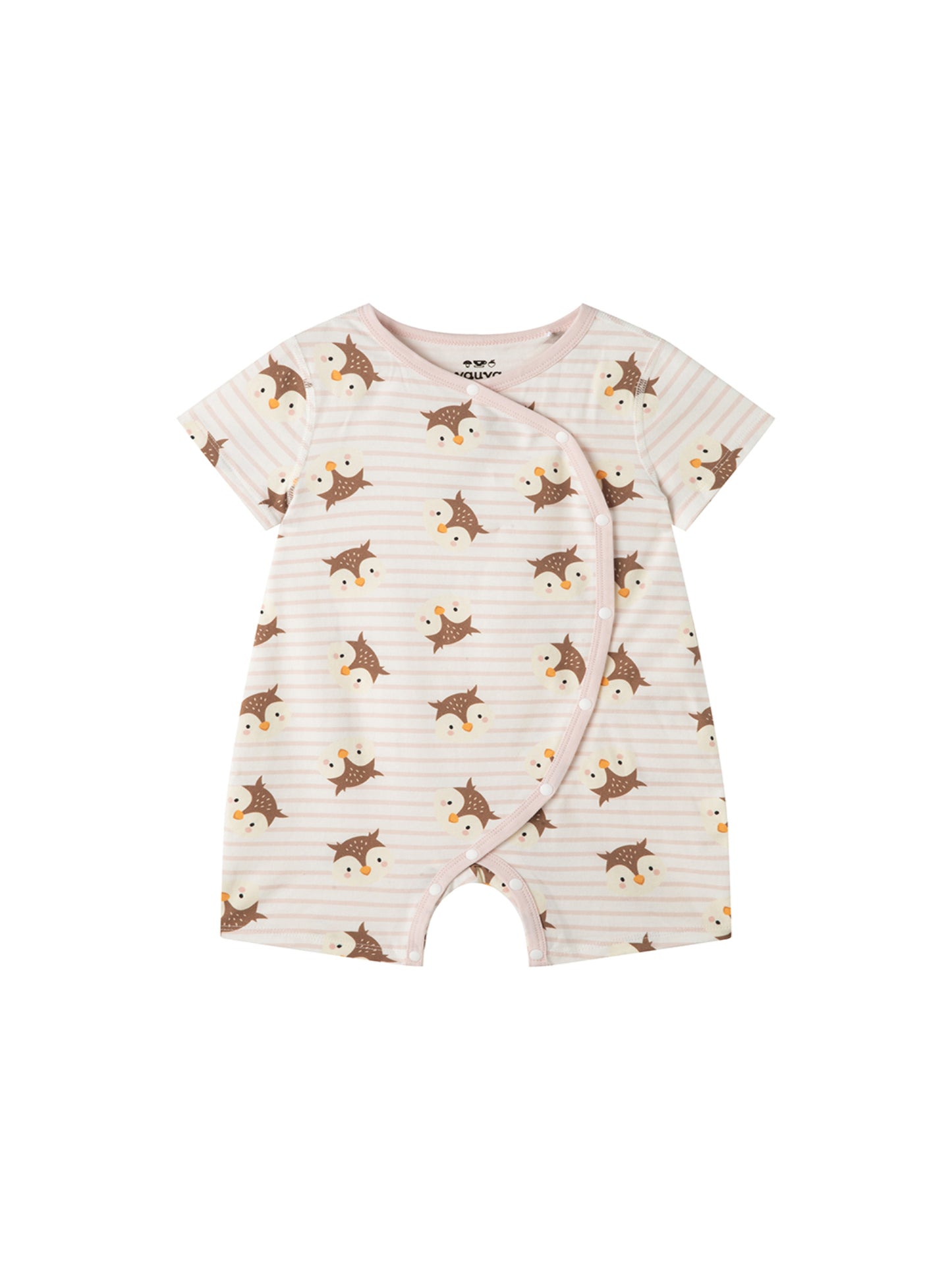 Baby Animal All‑Over Print Cotton Short Romper 7‑Piece Set