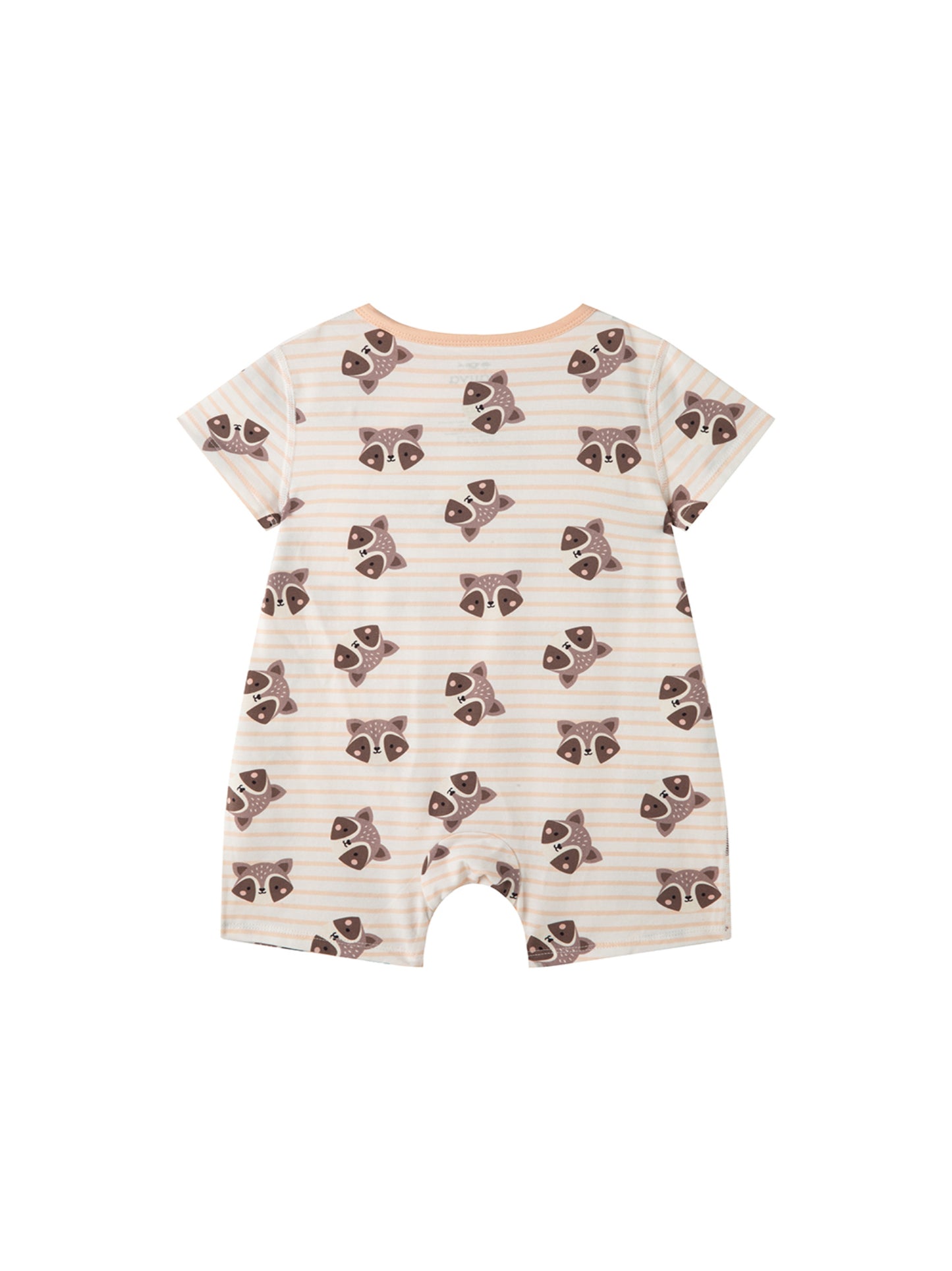 Baby Animal All‑Over Print Cotton Short Romper 7‑Piece Set