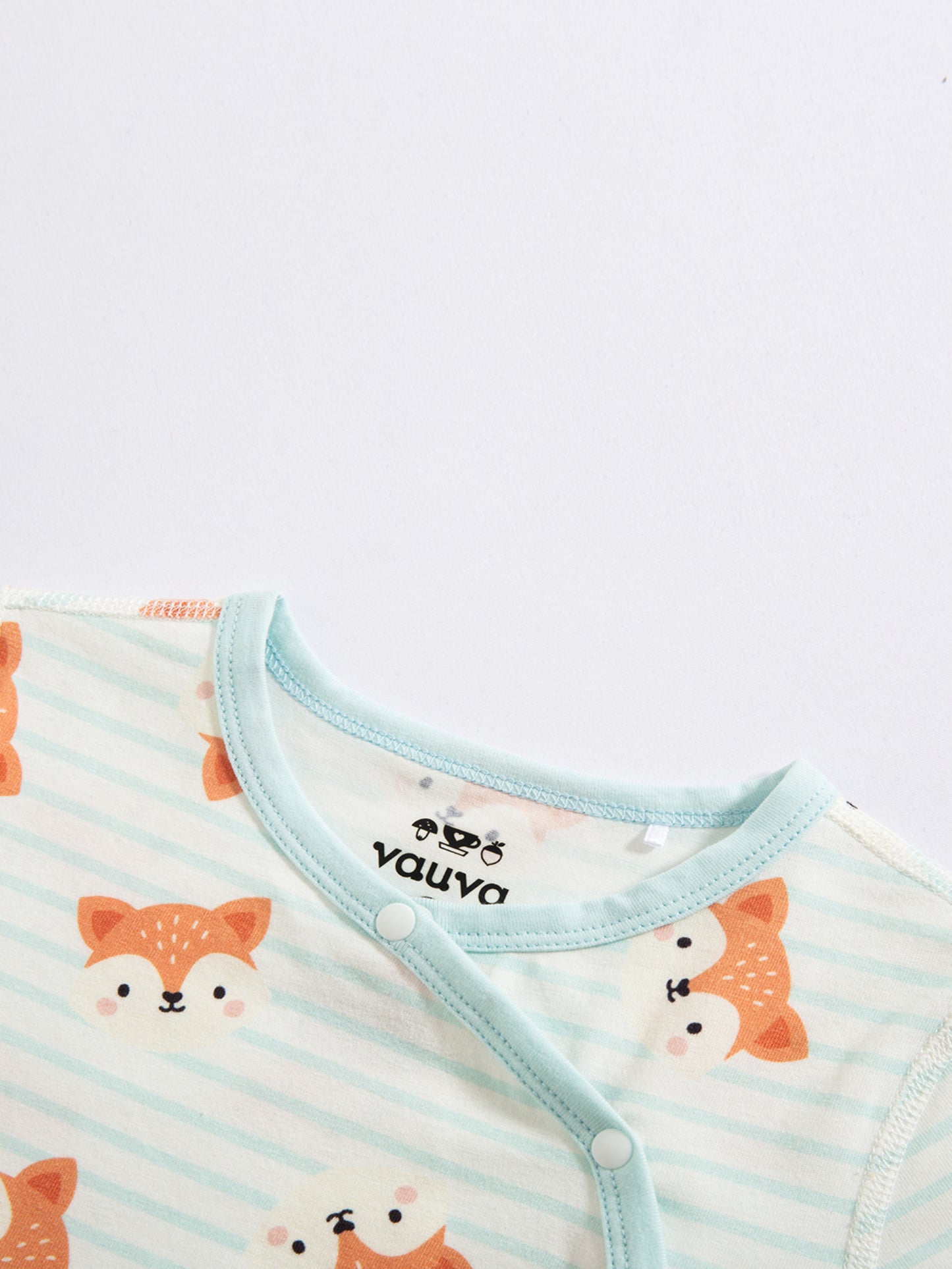 Baby Animal All‑Over Print Cotton Short Romper 7‑Piece Set