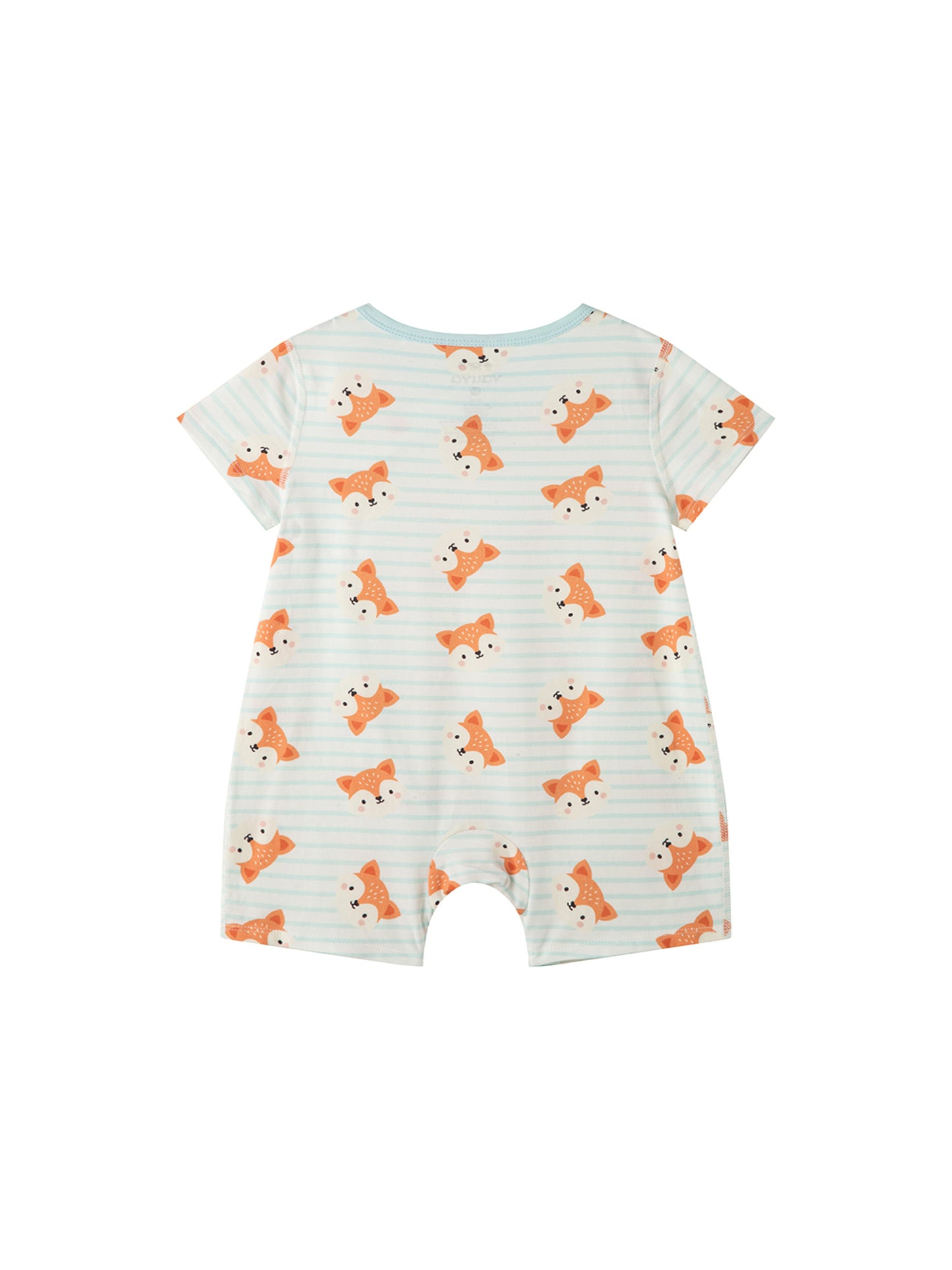 Baby Animal All‑Over Print Cotton Short Romper 7‑Piece Set