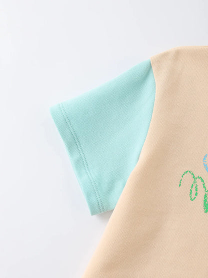 Kids Color Block Graphic Tee
