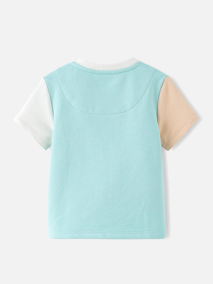 Baby's Color Block Logo Tee