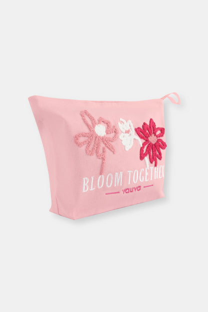 Bloom Together Embroidered Pouch