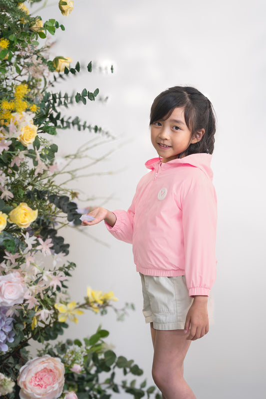 Girls Bloom Together Hooded Windbreaker