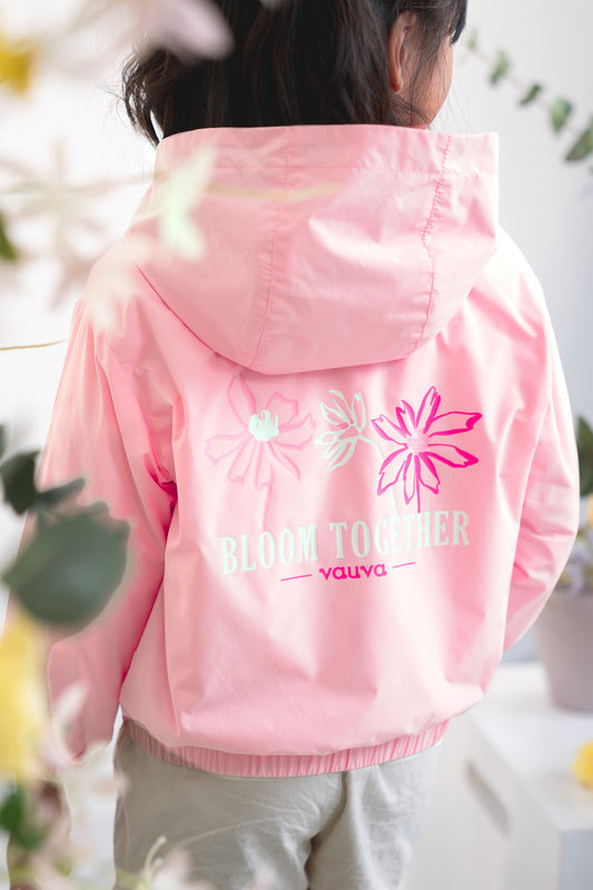 Girls Bloom Together Hooded Windbreaker