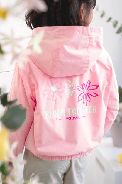 Girls Bloom Together Hooded Windbreaker