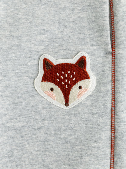Kids Fox Patch Fleece-Lined Jogger Pants