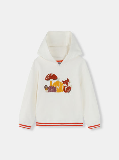 Kids Woodland Friends Embroidered Pullover Hoodie