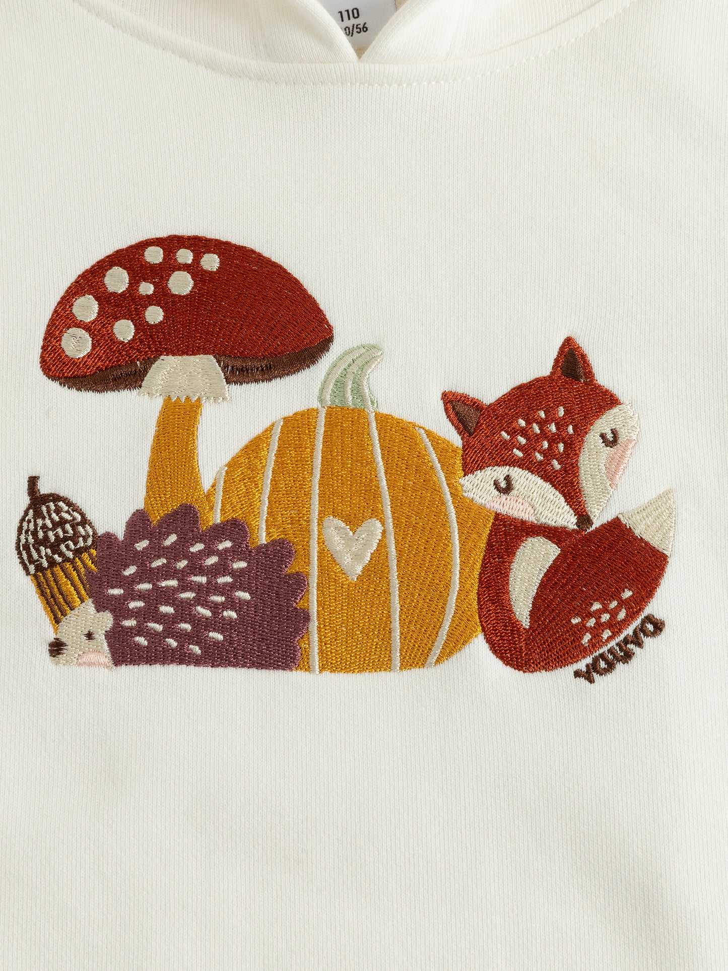 Kids Woodland Friends Embroidered Pullover Hoodie