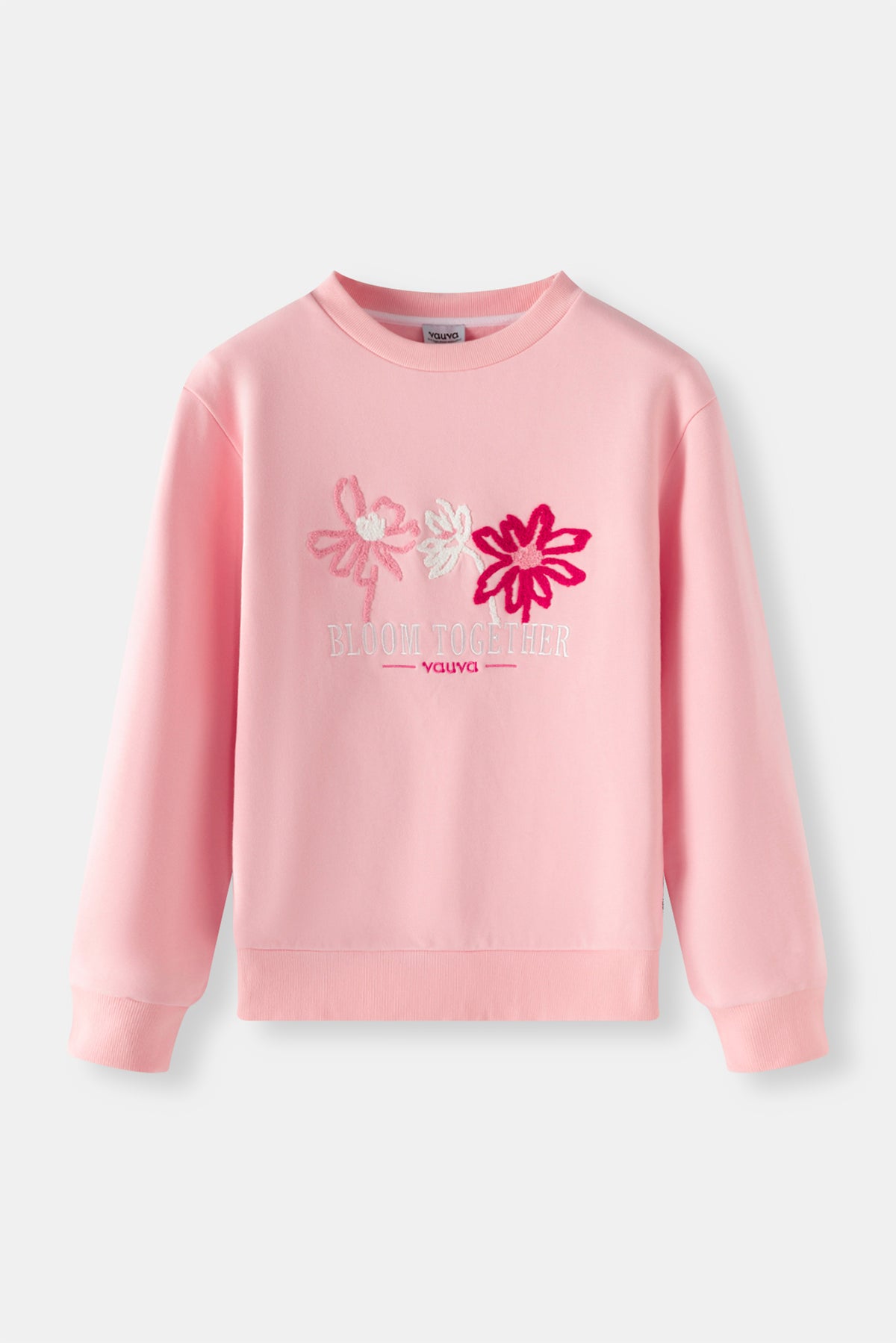 Girls Bloom Together Embroidered Sweatshirt