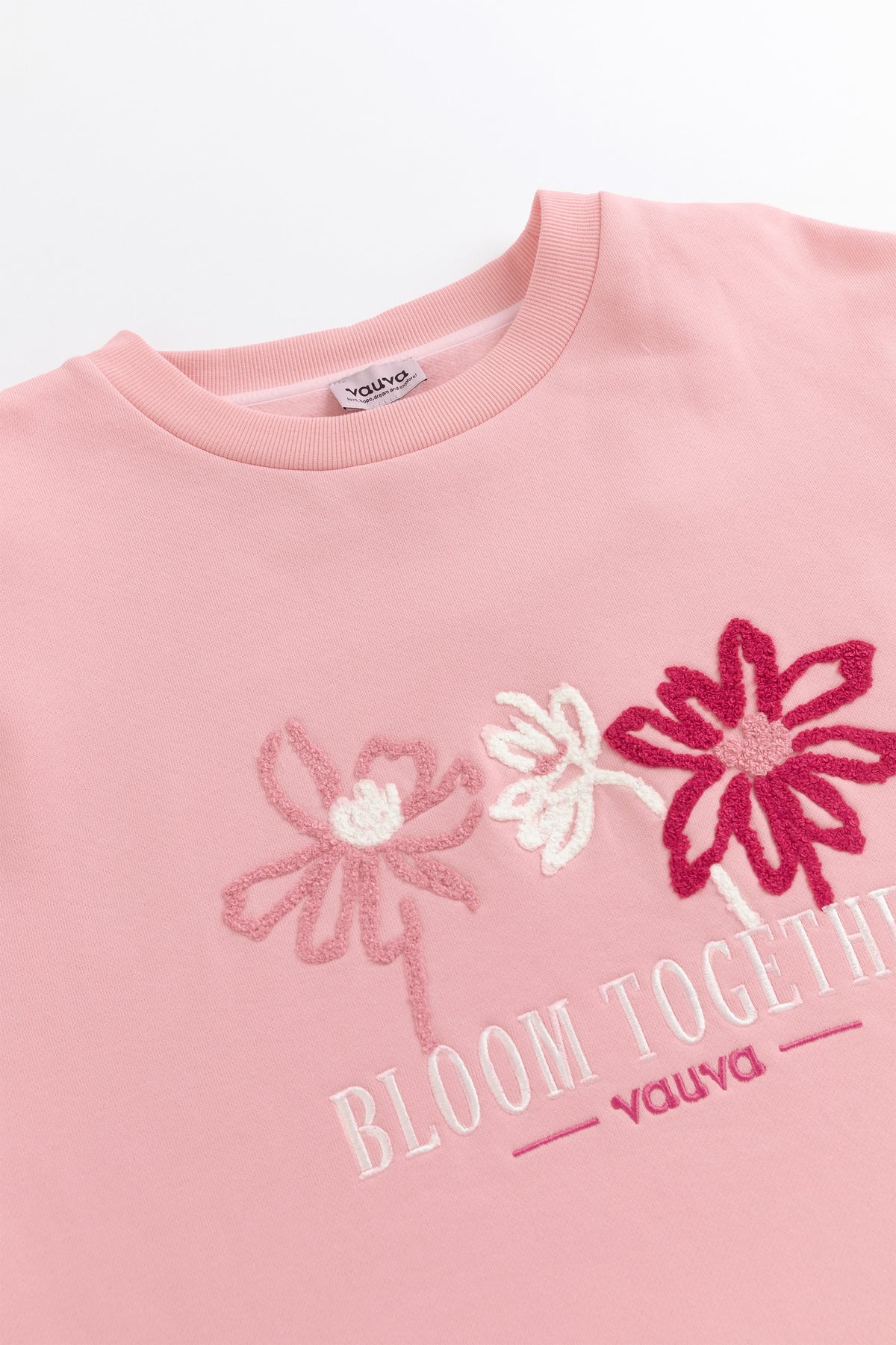 Girls Bloom Together Embroidered Sweatshirt