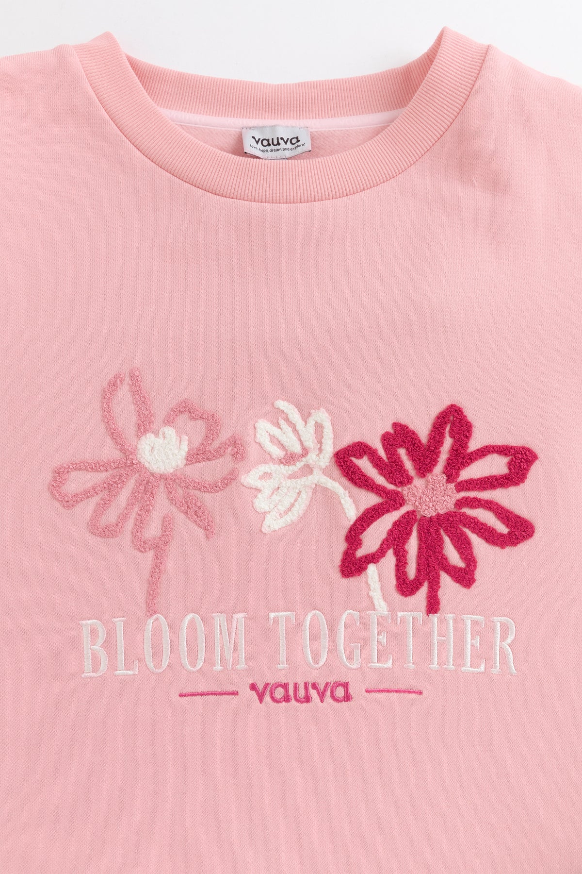 Girls Bloom Together Embroidered Sweatshirt